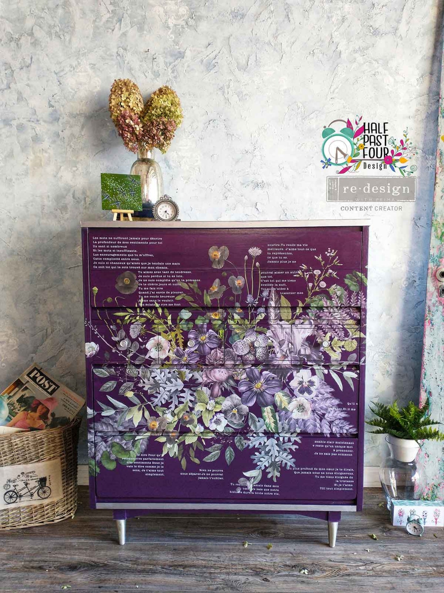 Vigorous Violet - Decor Transfers® Redesigns with Prima Furniture Transfers