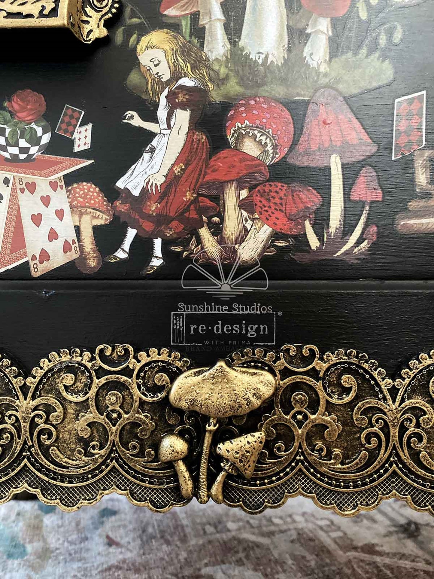 Lost In Wonderland Collection Mould – Whimsy Craft Chronicles – 8″x5″, 8mm thickness ~ Redesign Decor Moulds® Silicone Decor Mould - Furniture Decor Mould