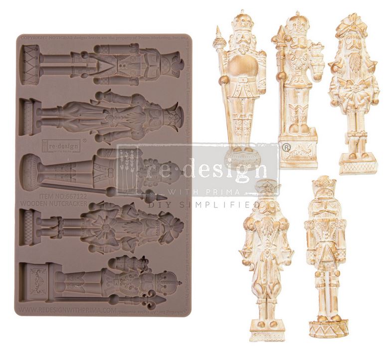 Wooden Nutcracker Decor Moulds® – 5″ x 8″ x 8mm Redesign with Prima