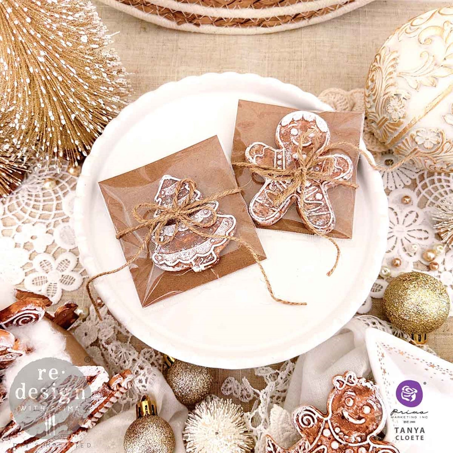 Festive Gingerbread Treats Decor Moulds® – 5″ x 8″ x 8mm Redesign with Prima