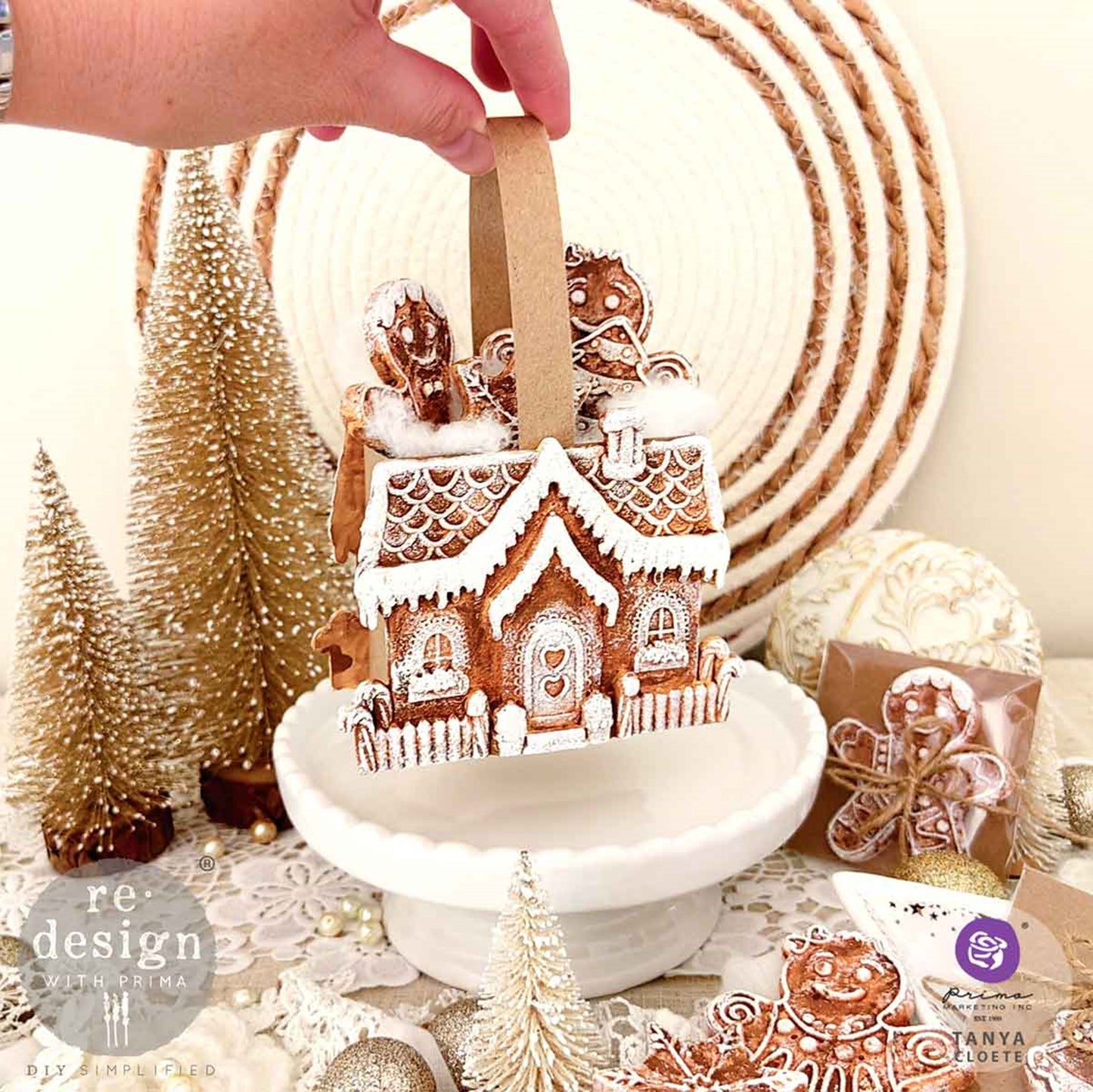 Festive Gingerbread Treats Decor Moulds® – 5″ x 8″ x 8mm Redesign with Prima