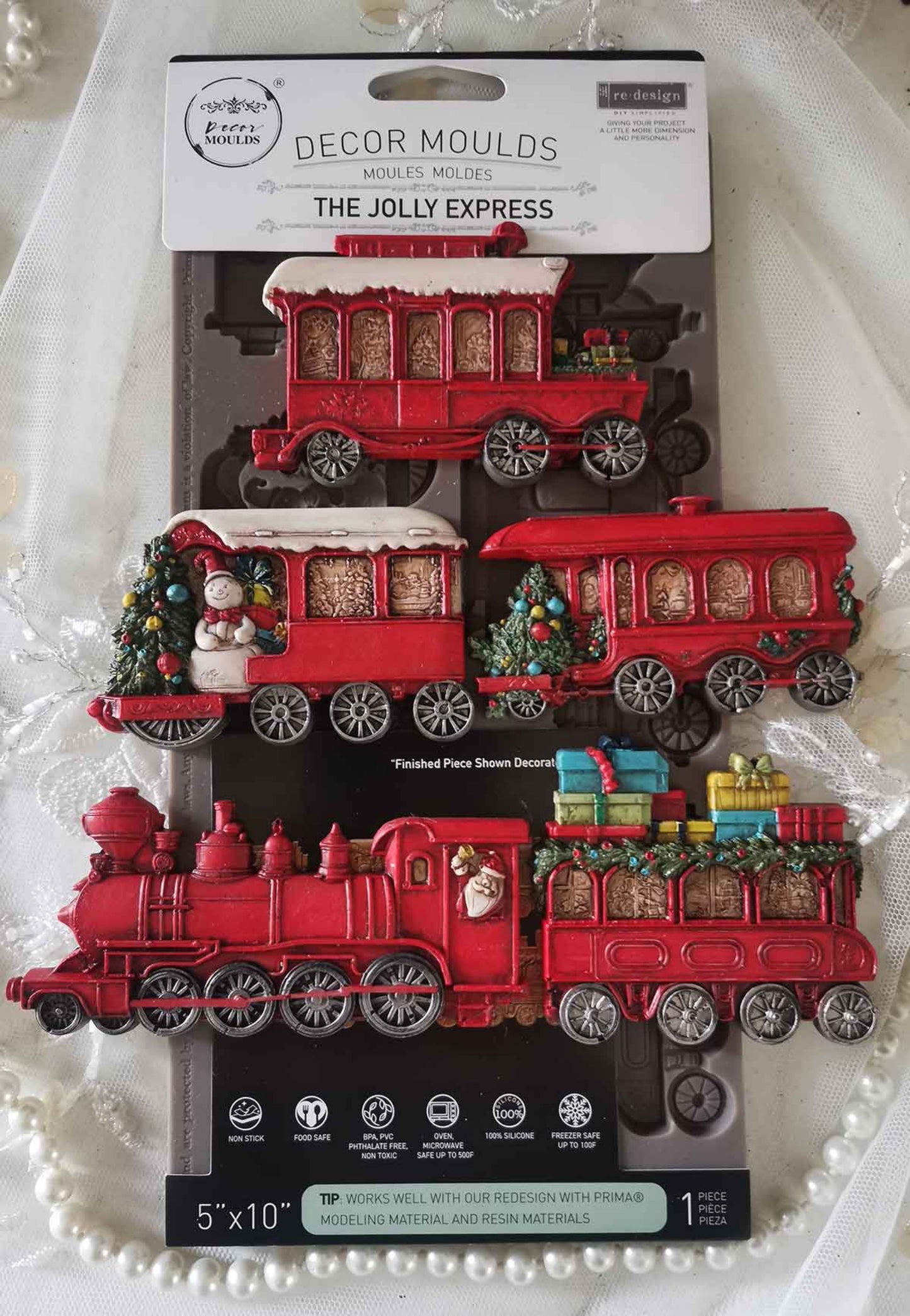 The Jolly Express Decor Moulds ~ Chistmas Mould ~ 1 pc, 5″x10″x8mm