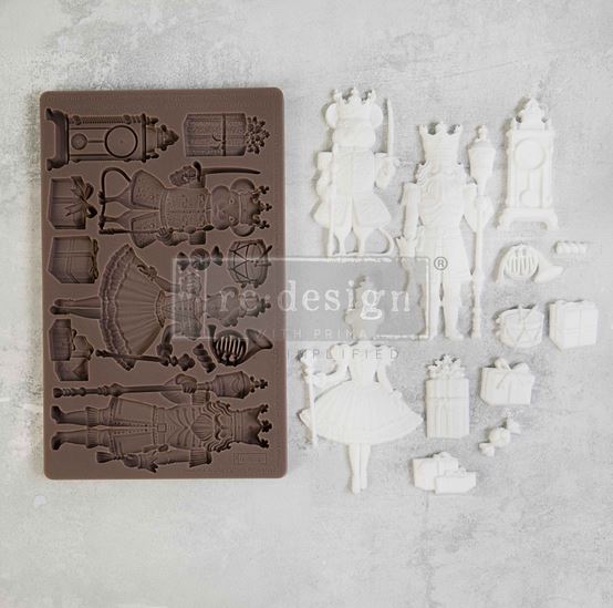 Nutcracker Party Decor Silicone Moulds® – Holiday Scene by Re·Design with Prima – 5″ x 8″ x 8mm