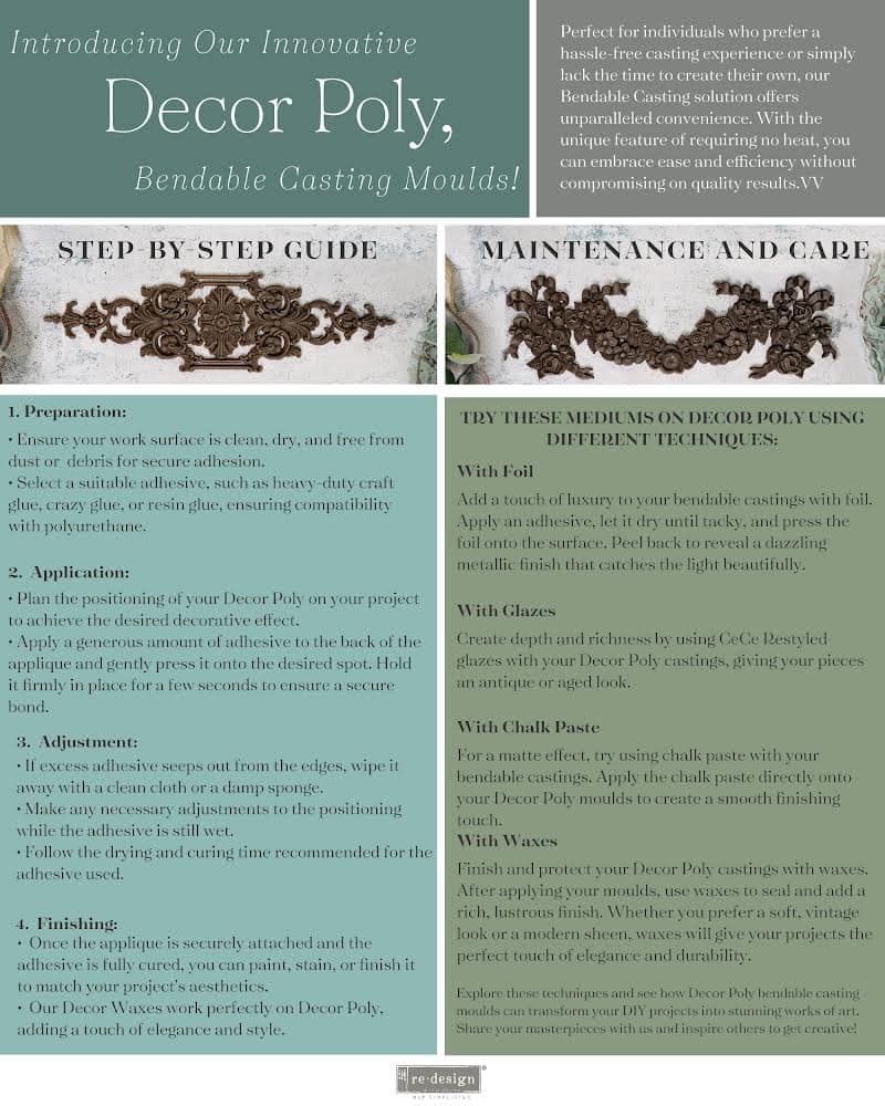 Decor Poly – Regal Finasse – 8″x5.2″x0.33″ / 20.3cmx13.2cmx0.83cm