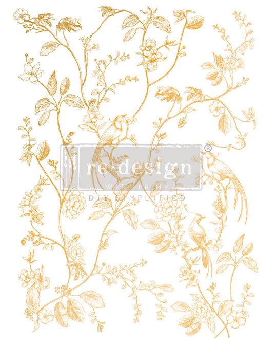 Kacha Collection – A Bird Song Gold Foil - Decor Transfers®