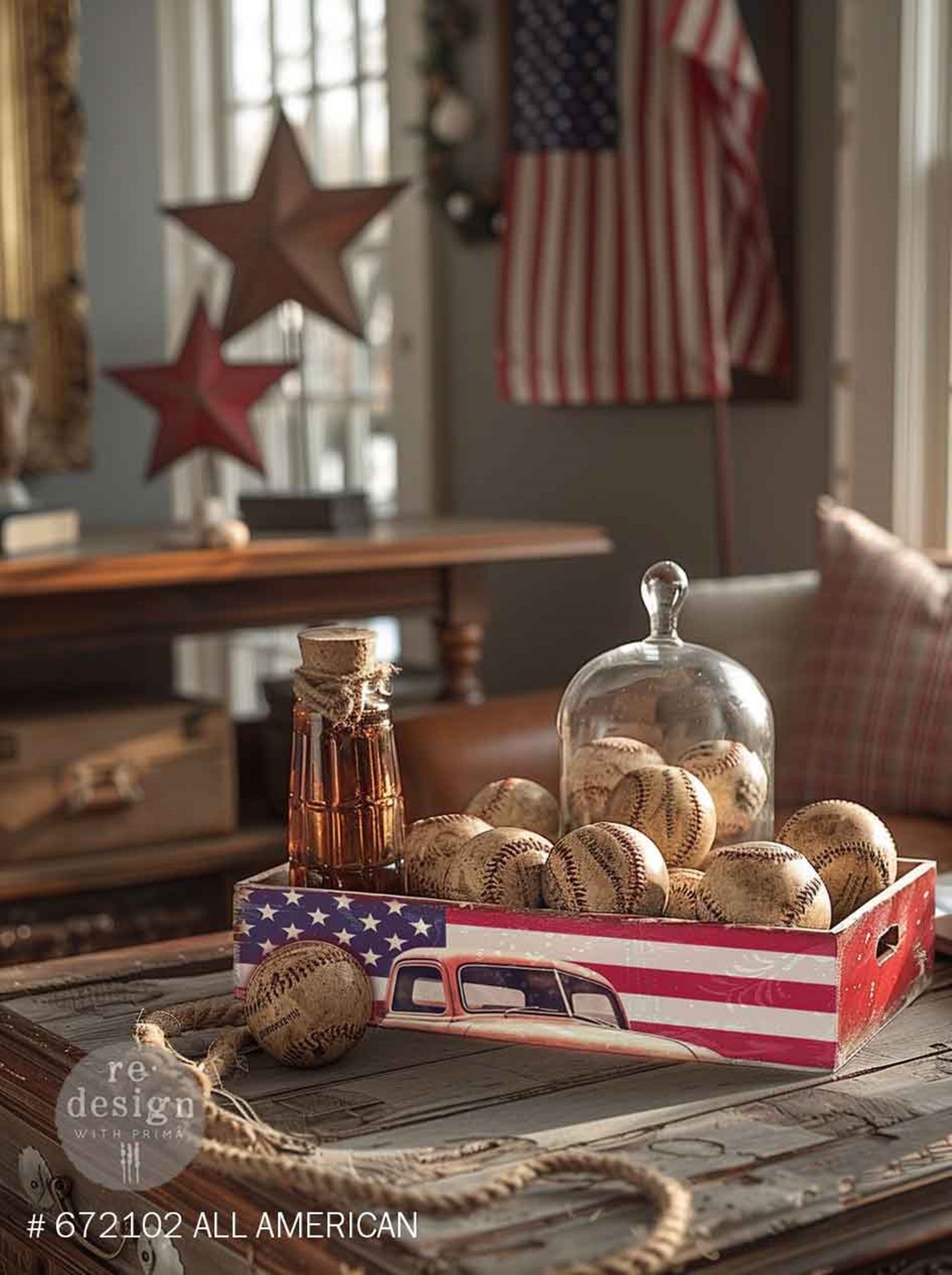 All American A3 Decoupage Fiber – 3 Sheets (11.7” x 16.5”) | Redesign Decor Tissue Paper