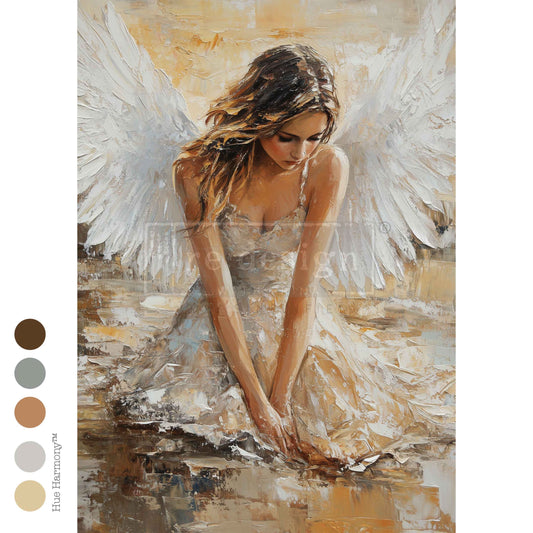 A3 Decoupage Fiber – Angelic Reverie – 1 Sheet, 11.7" x 16.5"