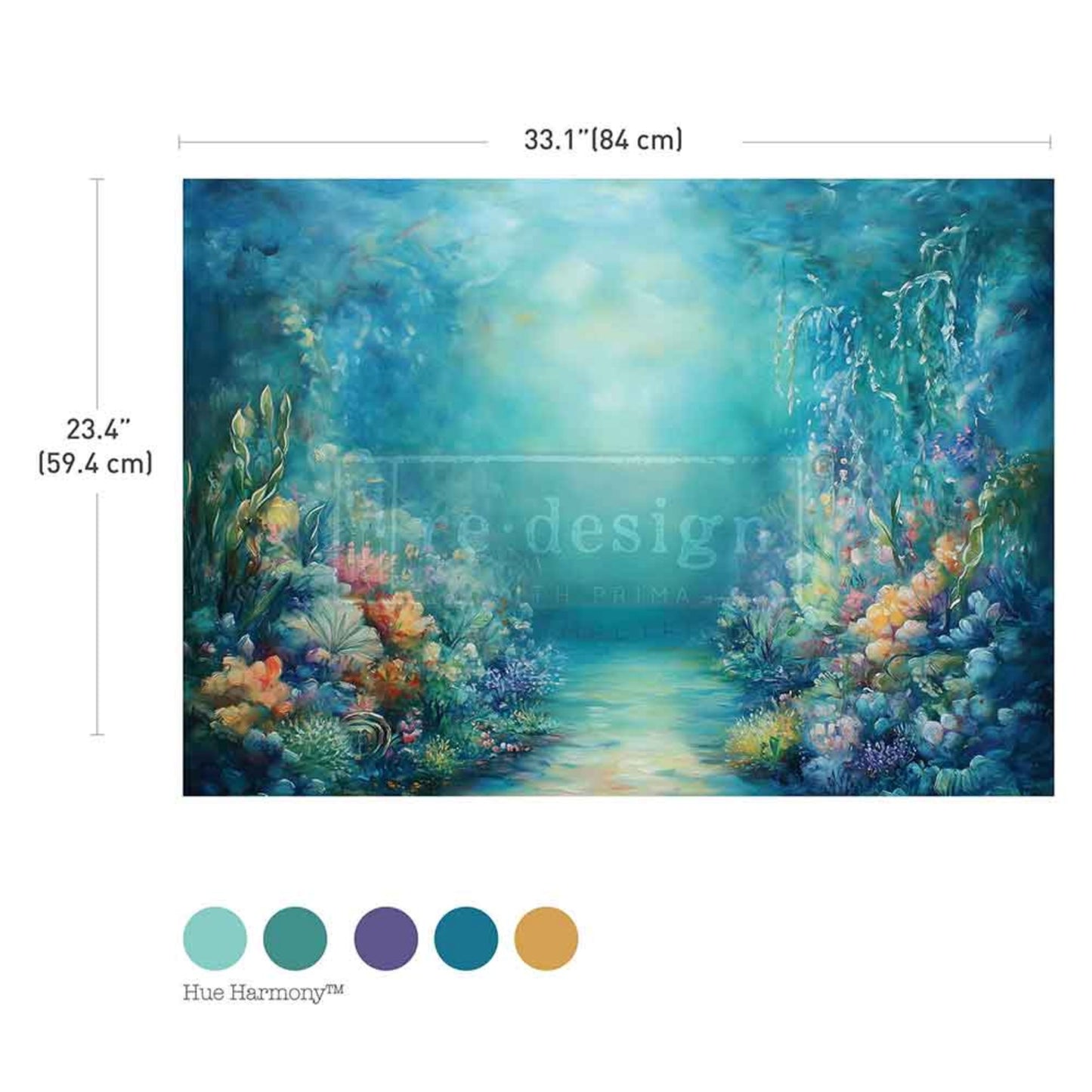 Beneath the Blue A1 Decoupage Fiber Paper - Redesign Decor Tissue Paper for Decoupaging ~ Decoupage Paper for Furniture 23.4" x 33.1″