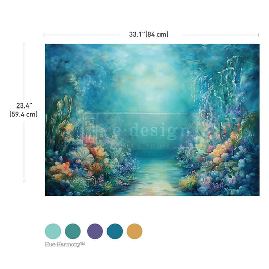 Beneath the Blue A1 Decoupage Fiber Paper - Redesign Decor Tissue Paper for Decoupaging ~ Decoupage Paper for Furniture 23.4" x 33.1″