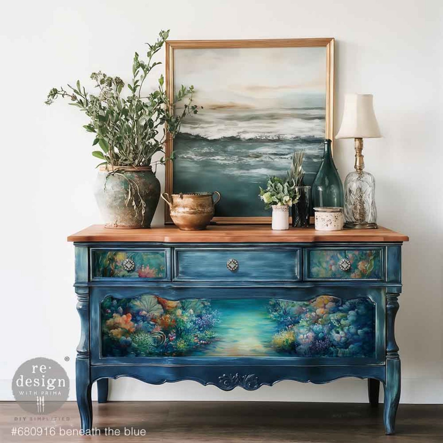 Beneath the Blue A1 Decoupage Fiber Paper - Redesign Decor Tissue Paper for Decoupaging ~ Decoupage Paper for Furniture 23.4" x 33.1″