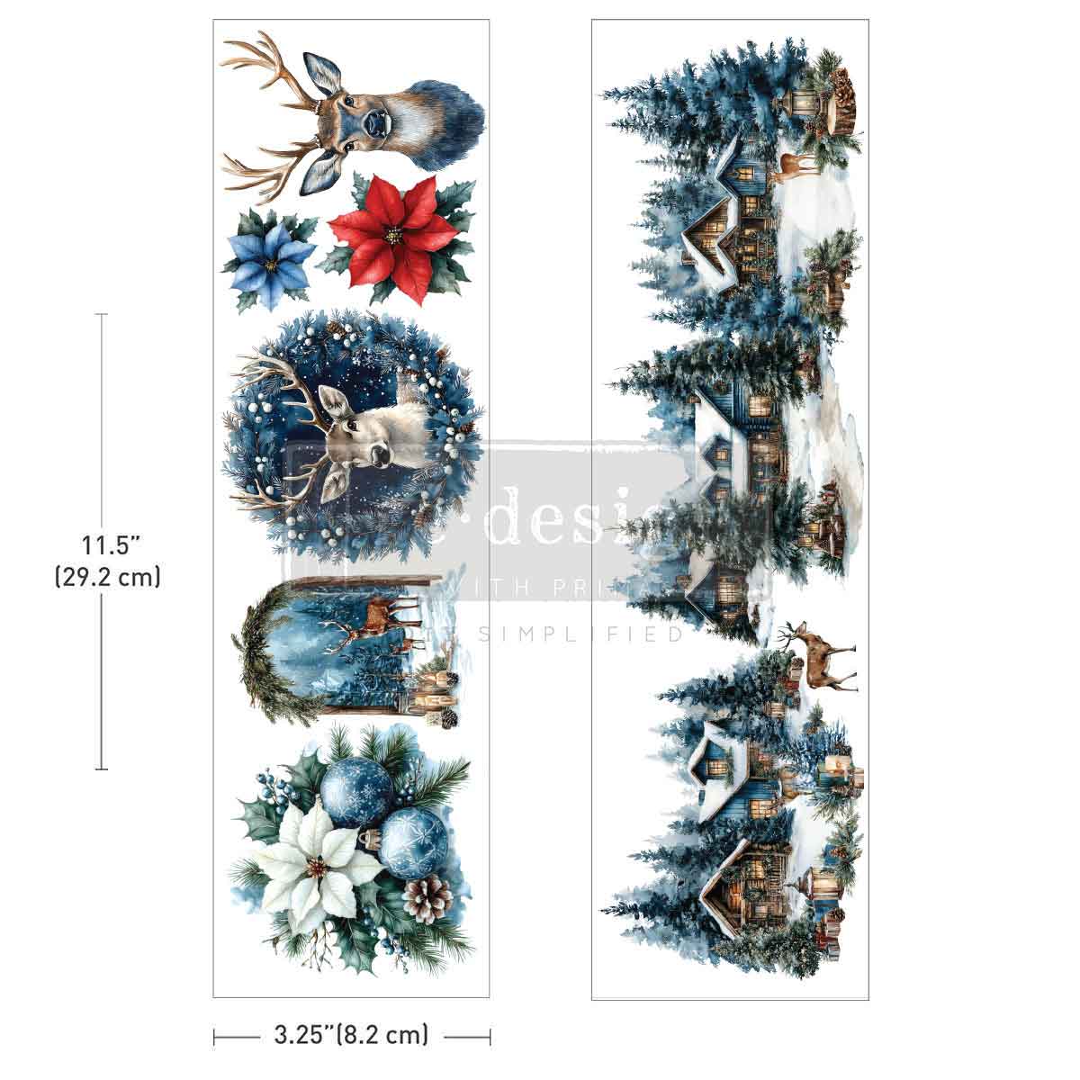 Luxe Transfers® – Blue Ridge Winter – 2 Sheets, 3.25″ x 11.5″