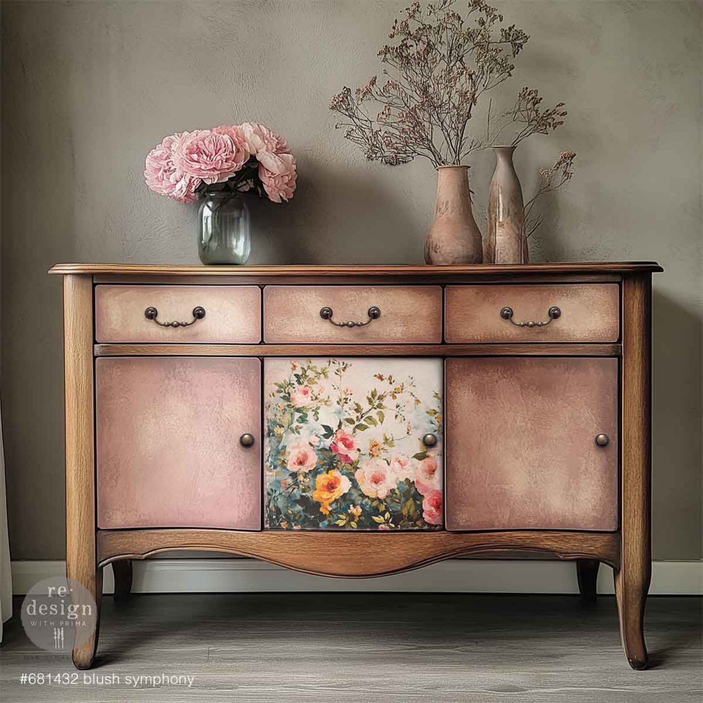 A3 Decoupage Fiber Paper – Blush Symphony – 1 Sheet, 11.7″ x 16.5″