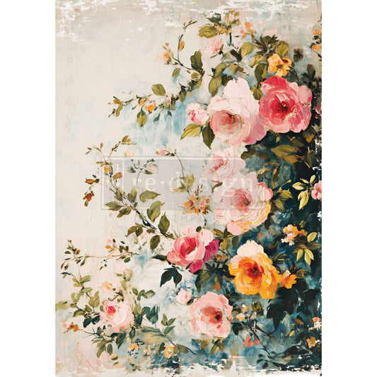 A3 Decoupage Fiber Paper – Blush Symphony – 1 Sheet, 11.7″ x 16.5″