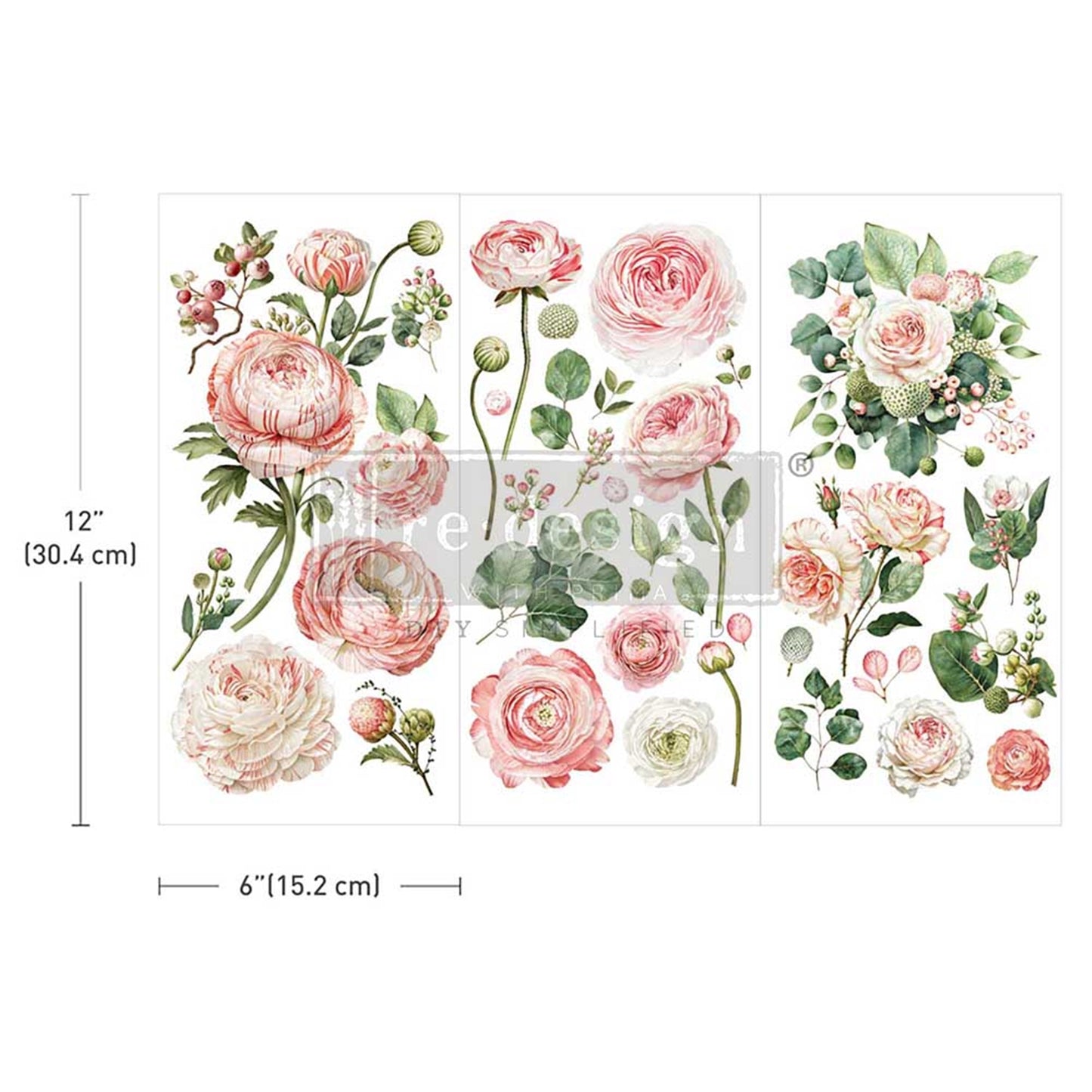 Blushing Blooms - Mini Decor Transfers® Redesign with Prima Furniture Transfers