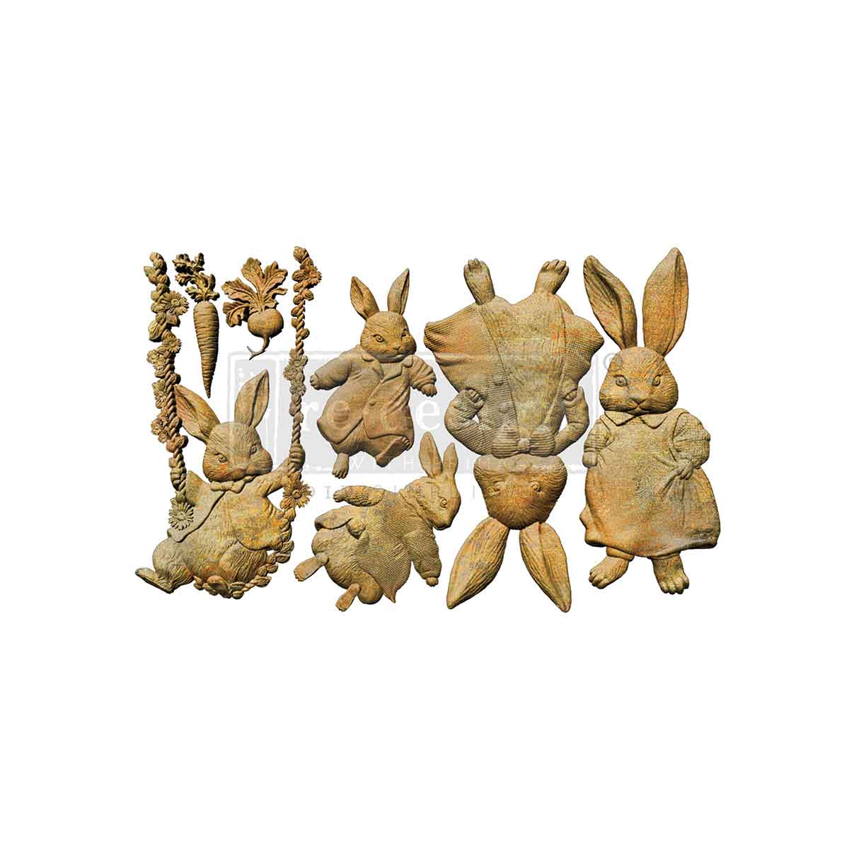 Bunny Trail Tales spring decor mould for furniture embellishments