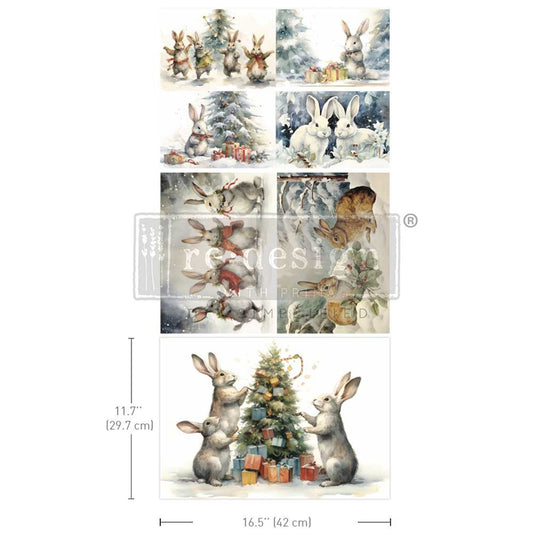 Bunny Wonderland – A3 Decoupage Fiber Paper -11.7”x16.5” each sheet