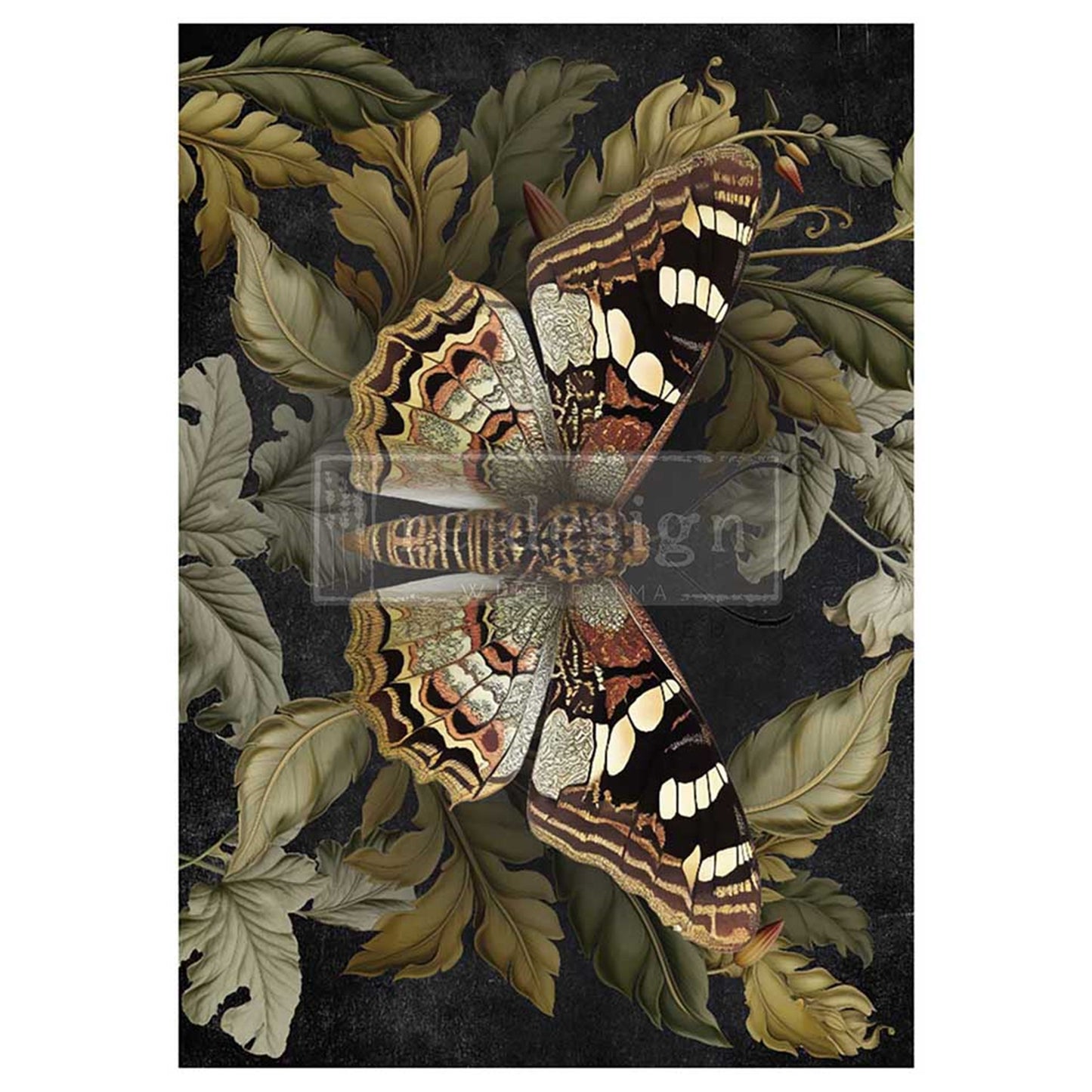 Butterfly Conservatory Tales A1 Decoupage Fiber - Redesign Decor Tissue Paper ~ Decoupage Paper for Furniture 23.4" x 33.1″