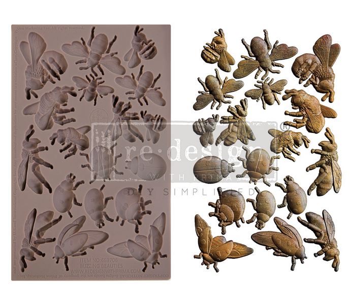 Decor Moulds® – Buzzing Beauties – 1 pc (5″ x 8″ x 8mm)
