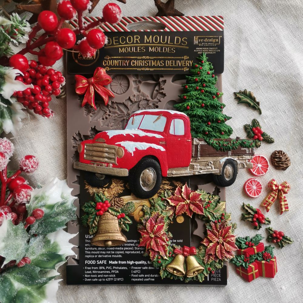Décor Moulds® – Country Christmas Delivery – 1 Pc, 5″ x 8″ x 8m
