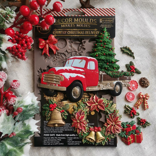 Décor Moulds® – Country Christmas Delivery – 1 Pc, 5″ x 8″ x 8m