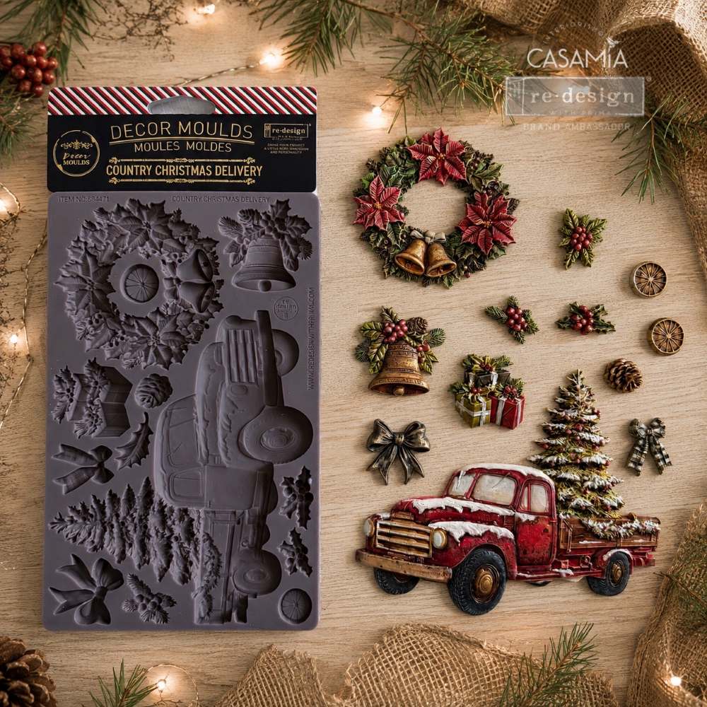 Décor Moulds® – Country Christmas Delivery – 1 Pc, 5″ x 8″ x 8m