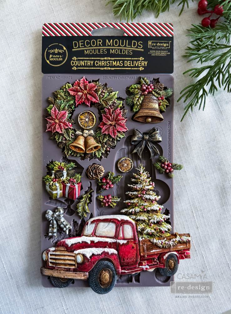 Décor Moulds® – Country Christmas Delivery – 1 Pc, 5″ x 8″ x 8m