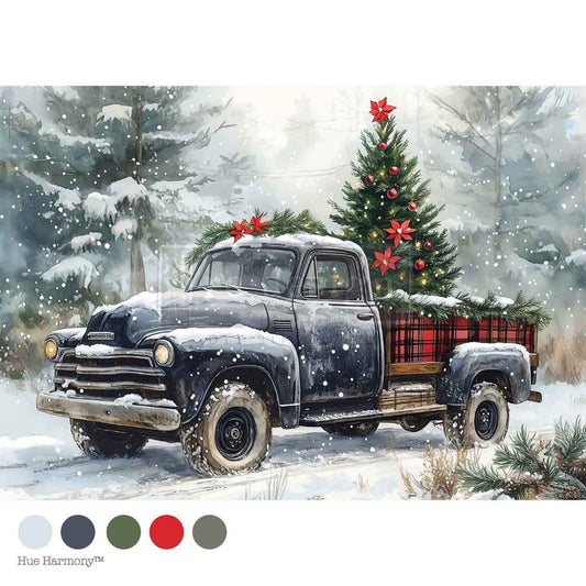 Country Pines Delivery - A4 Decoupage - Redesign Decor Tissue Paper ~ Decoupage Paper for Furniture 8.27″x11.69″