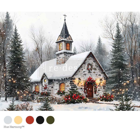 Cozy Barn Blessings - A4 Decoupage - Redesign Decor Tissue Paper ~ Decoupage Paper for Furniture 8.27″x11.69″
