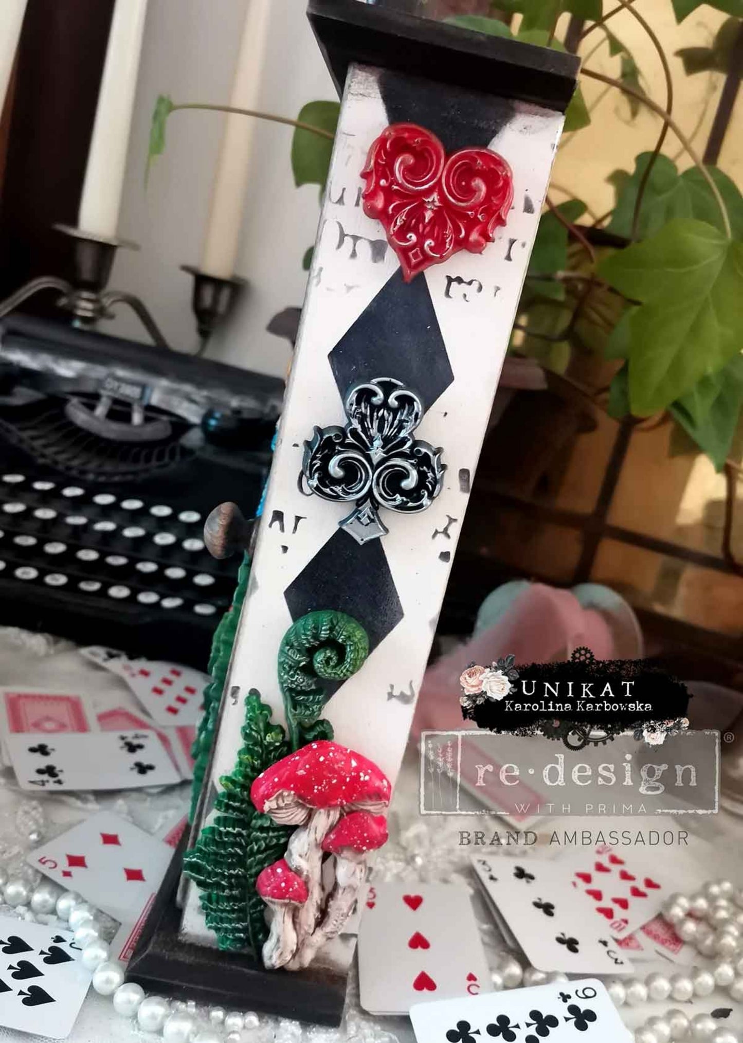 Lost In Wonderland Collection Mould – Deck Of Cards – 8″x5″, 8mm thickness ~ Redesign Decor Moulds® Silicone Decor Mould - Furniture Decor Mould