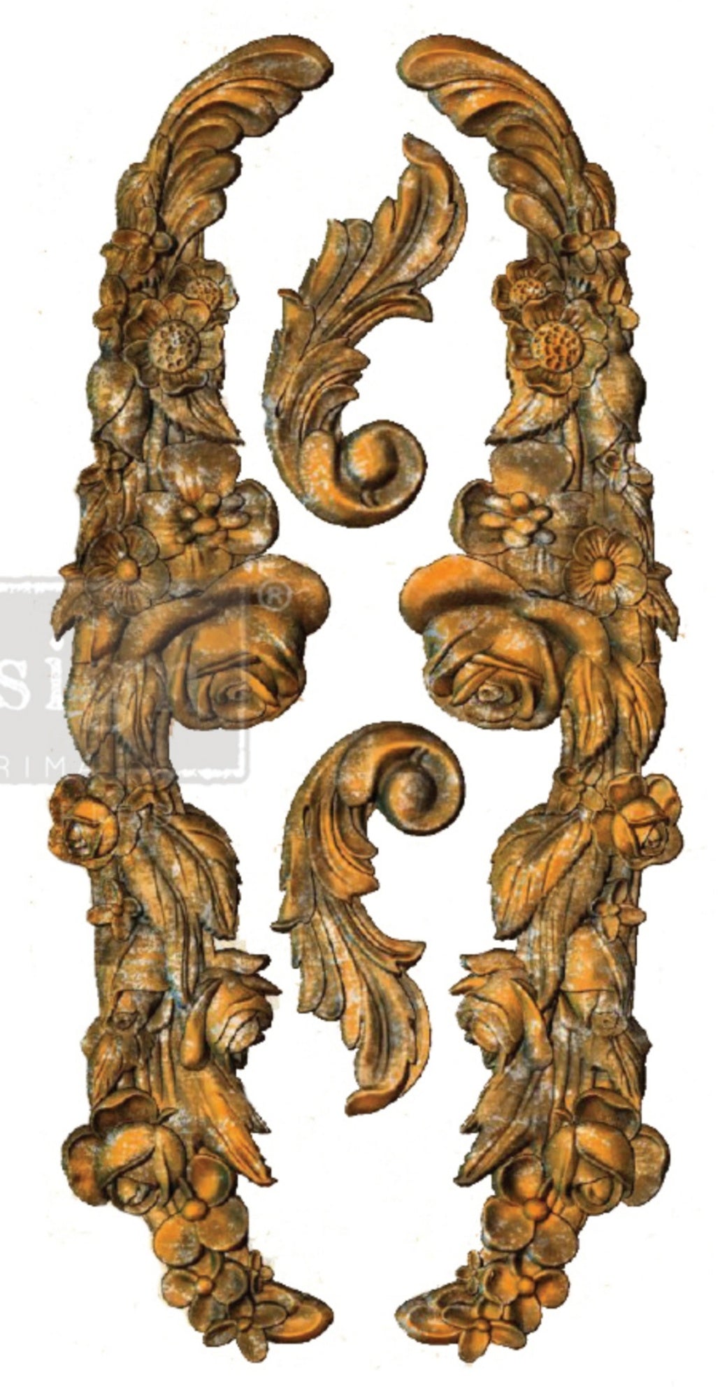 Delicate Floral Strands Décor Mould® – Redesign with Prima® 5"x10"