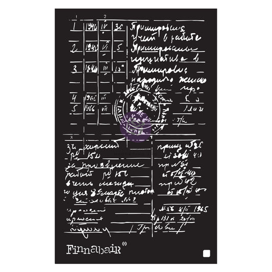 Finnabair Stencil – Documented – Decor Stencils® – Redesign with Prima – 1 pc, sheet size 6″x9″