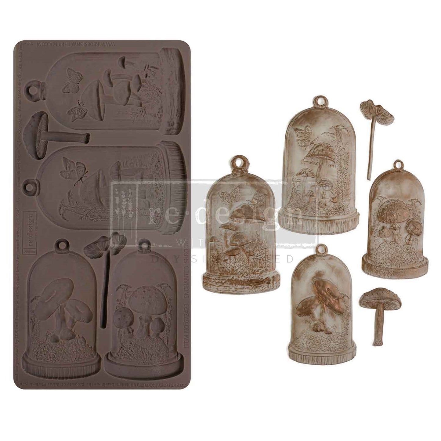 Enchanted Shroom Decor Mould – Mushroom Cloche Design by Re·Design with Prima – 10″x5″, 8mm thickness