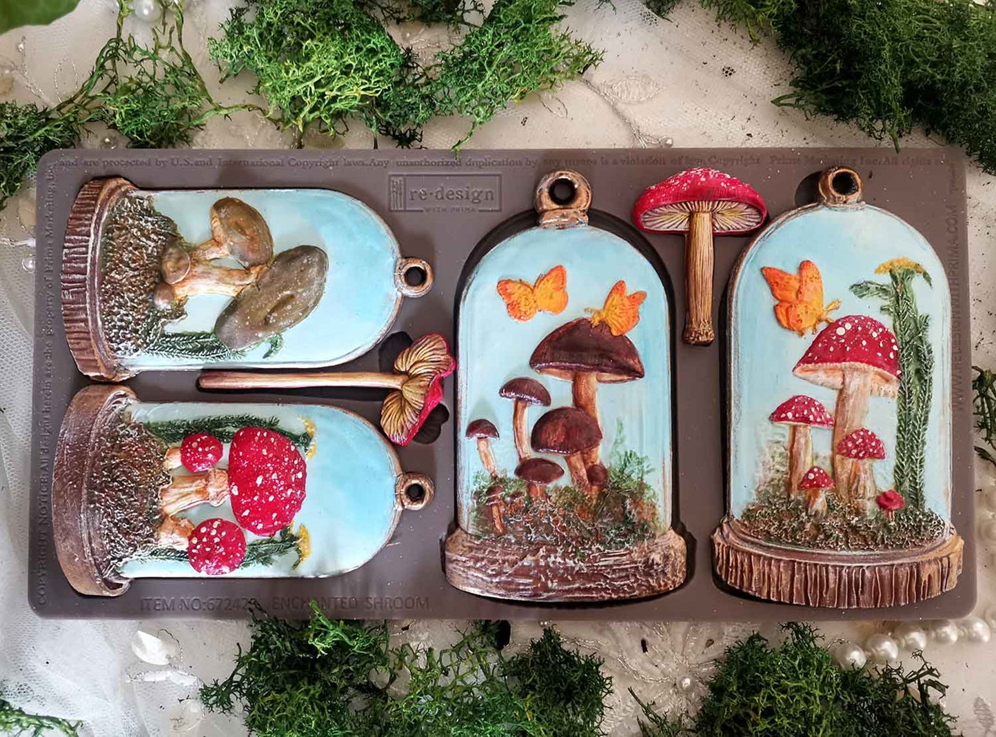 Enchanted Shroom Decor Mould – Mushroom Cloche Design by Re·Design with Prima – 10″x5″, 8mm thickness