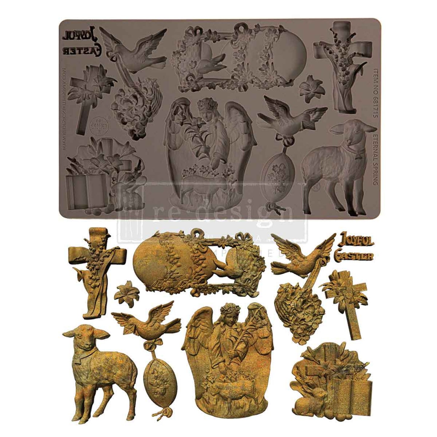 Silicone casting mould Eternal Spring religious spring theme