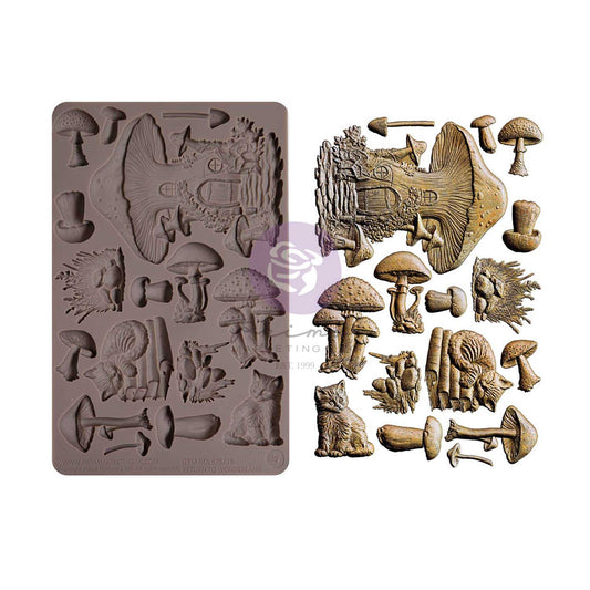 Lost In Wonderland Collection Mould – Fairlyland Fungi – 8″x5″, 8mm thickness ~ Redesign Decor Moulds® Silicone Decor Mould - Furniture Decor Mould