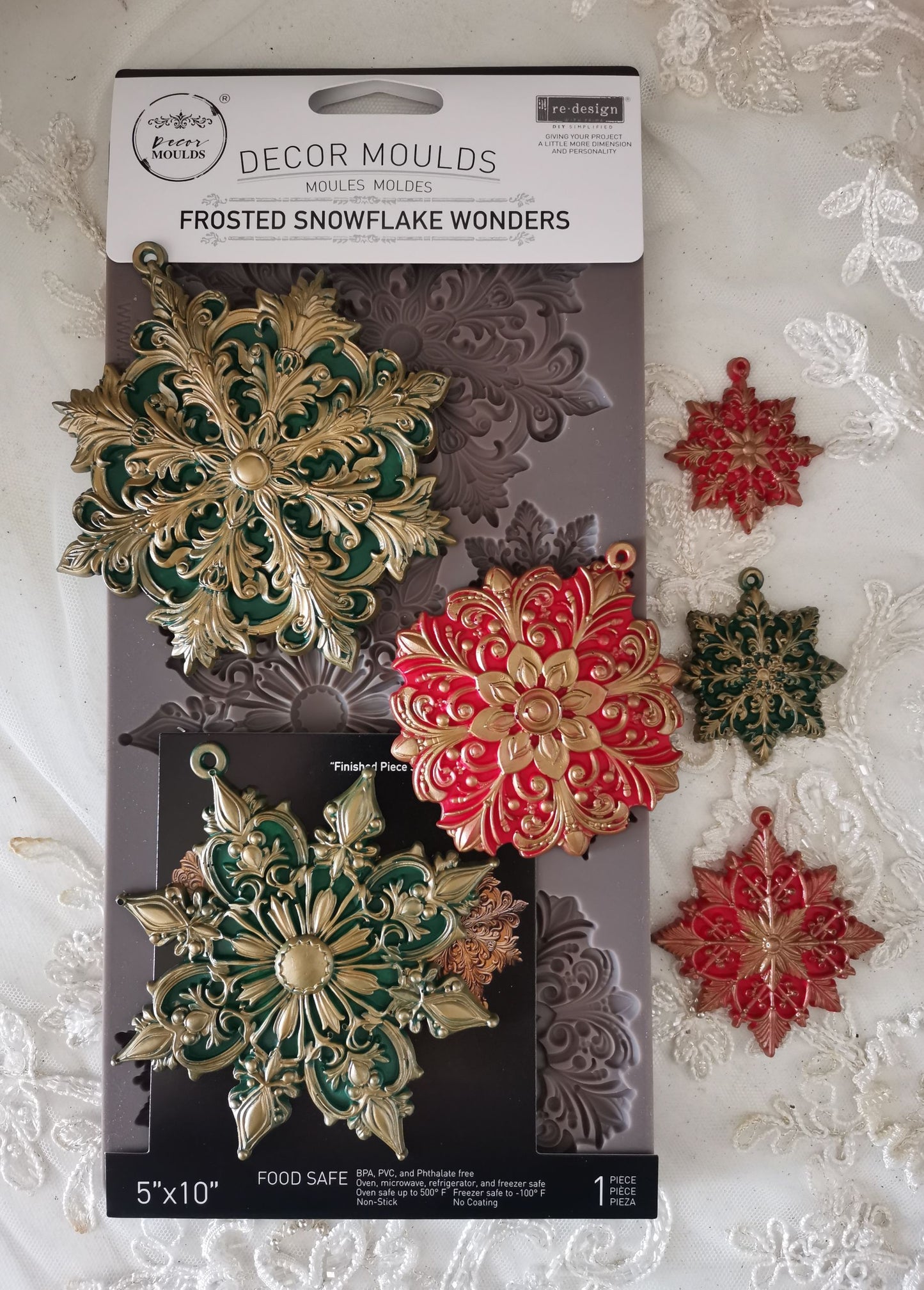 Frosted Snowflake Wonders – Holiday Silicone Mould ~ 1 pc, 5″x10″x8mm