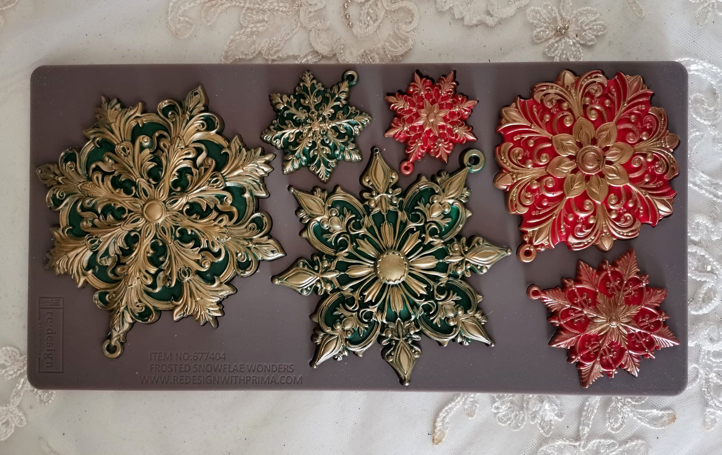 Frosted Snowflake Wonders – Holiday Silicone Mould ~ 1 pc, 5″x10″x8mm
