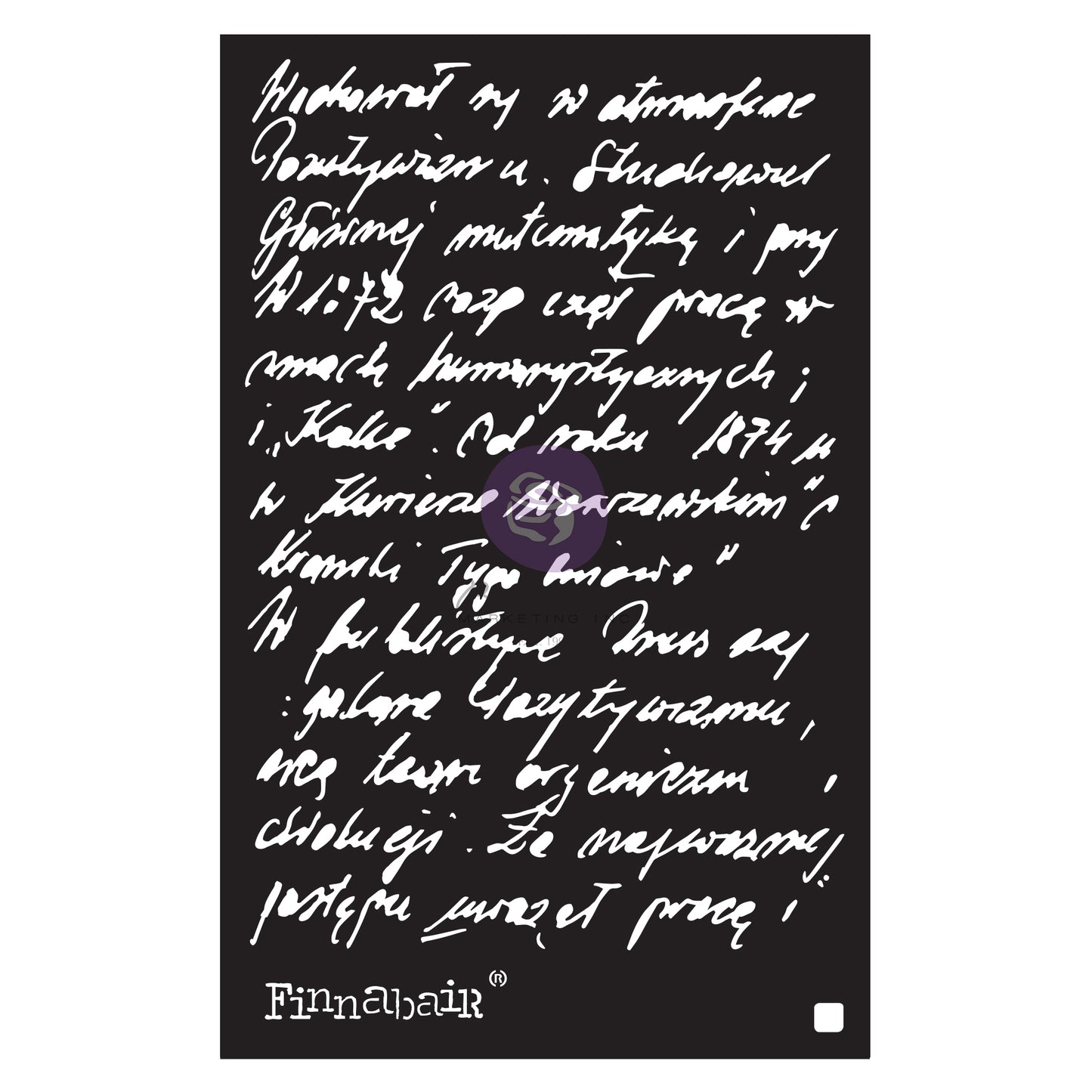 Finnabair Ghostwriter - Decor Stencils® – Redesign with Prima – 1 pc, sheet size 6″x9″