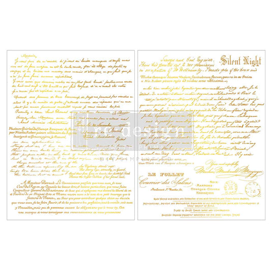 Middy Foil Transfers® KACHA – Gilded Noel Script – 2 Sheets, 8.5″ x 11″