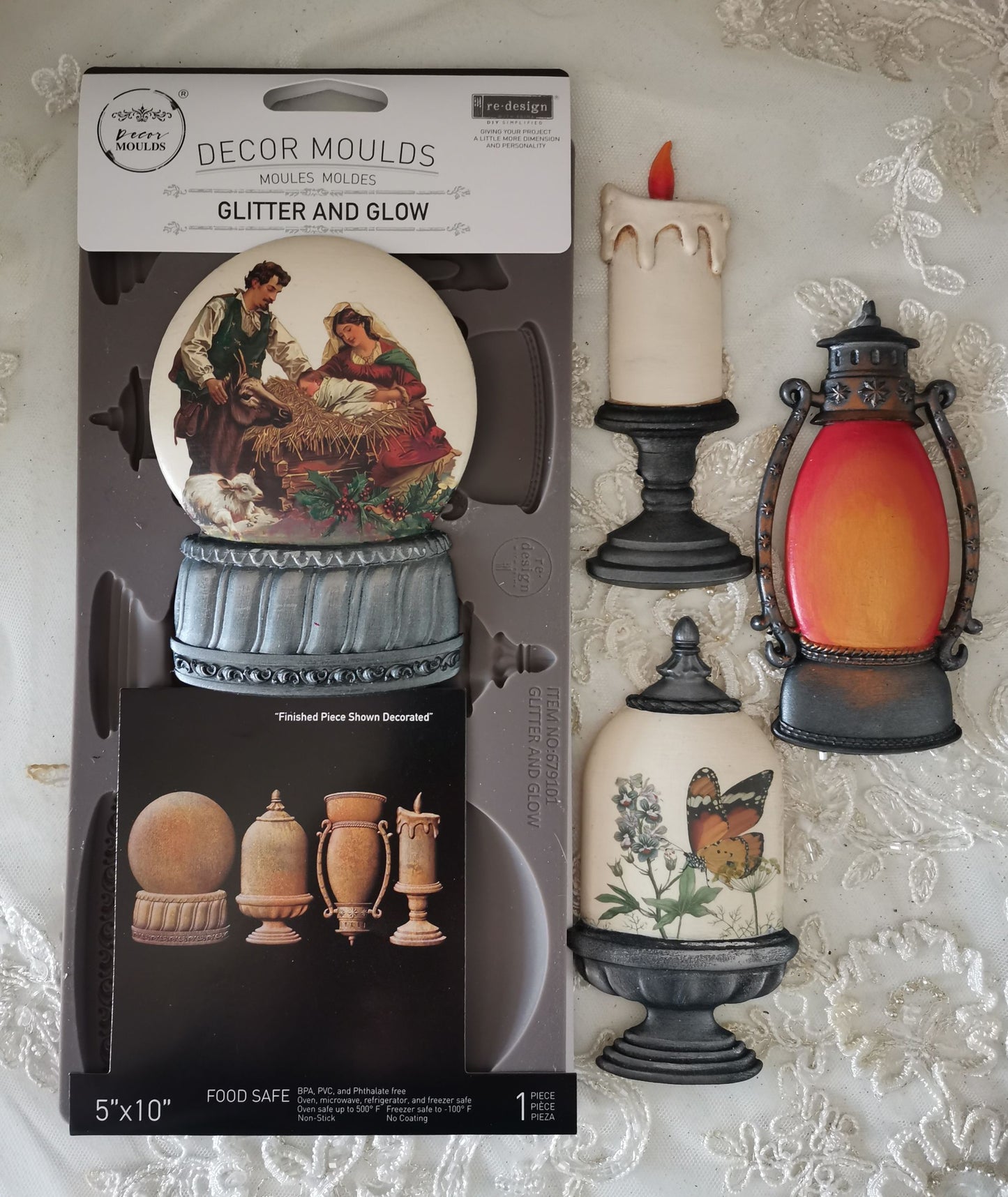 Glitter and Glow – Candle, Globe & Cloche Silicone Mould ~ 1 pc, 5″x10″x8mm