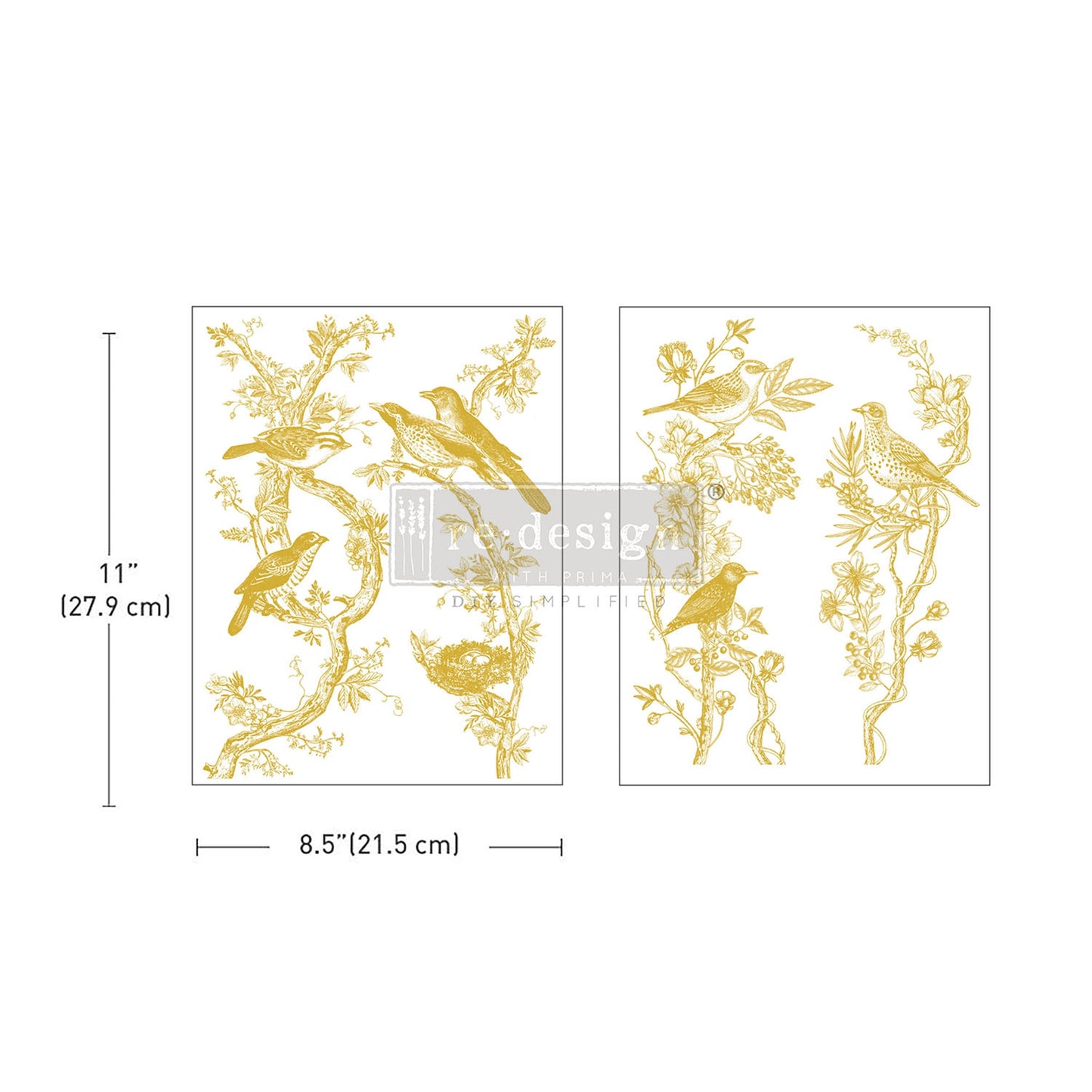 Kacha Collection – Golden Serenade - Decor Transfers® Middy Foil Transfers® Rub on Transfers for Furniture, Redesign with Prima Decor Transfer, Furniture Transfer