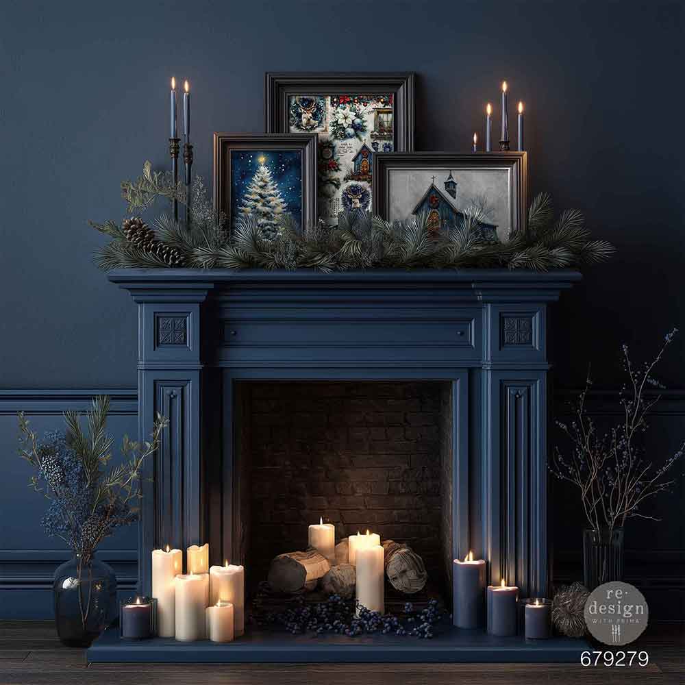 A3 Decoupage Fiber Pack – Hearth & Holly – 2 Sheets, 11.7″ x 16.5″