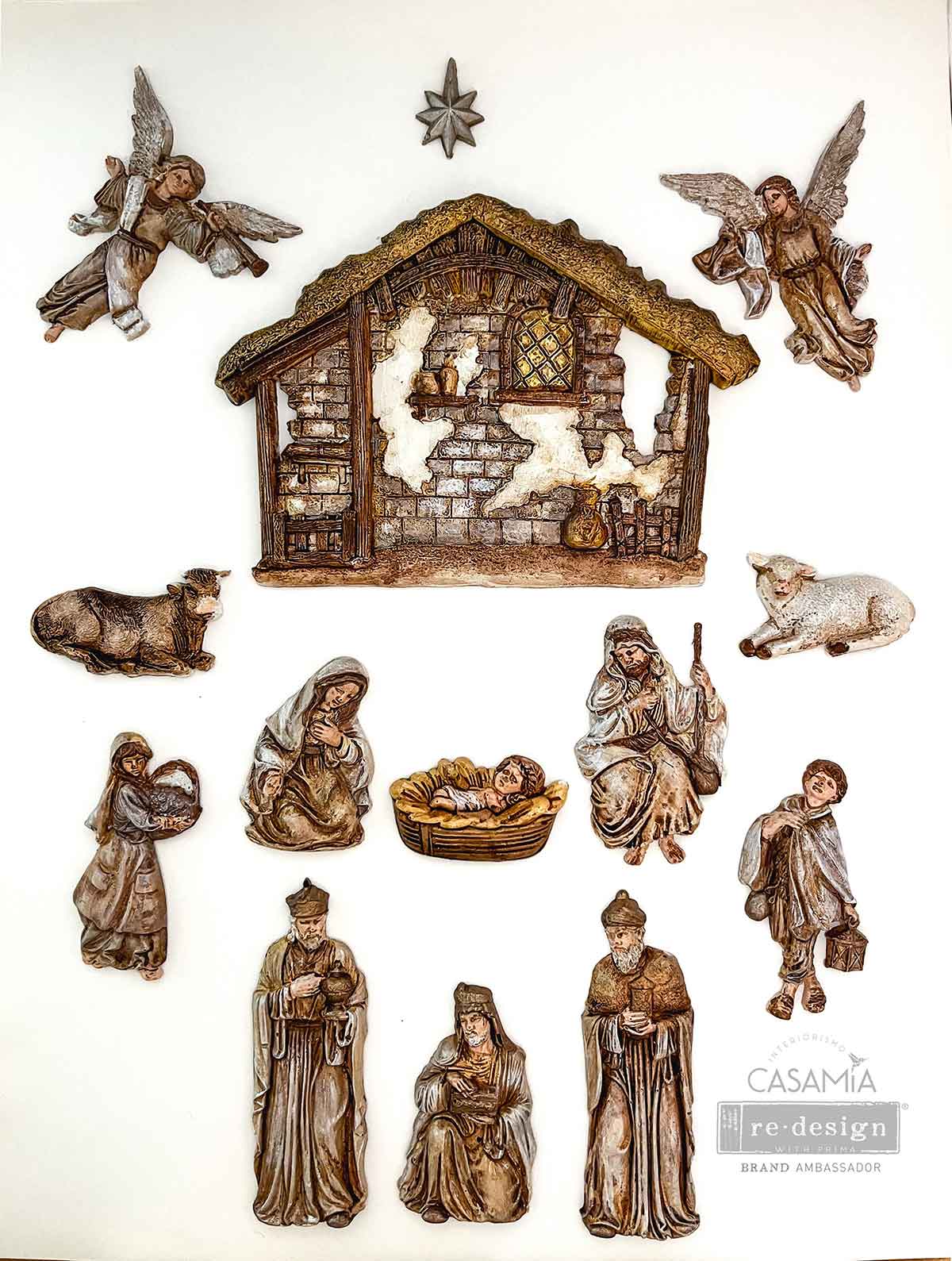 Holy Night Nativity – Christmas Silicone Mould ~ 1 pc, 5″x10″x8mm
