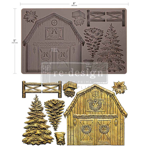 DECOR MOULDS® – HOMESTEAD HOLIDAY – 1 PC, 5″X8″X8MM