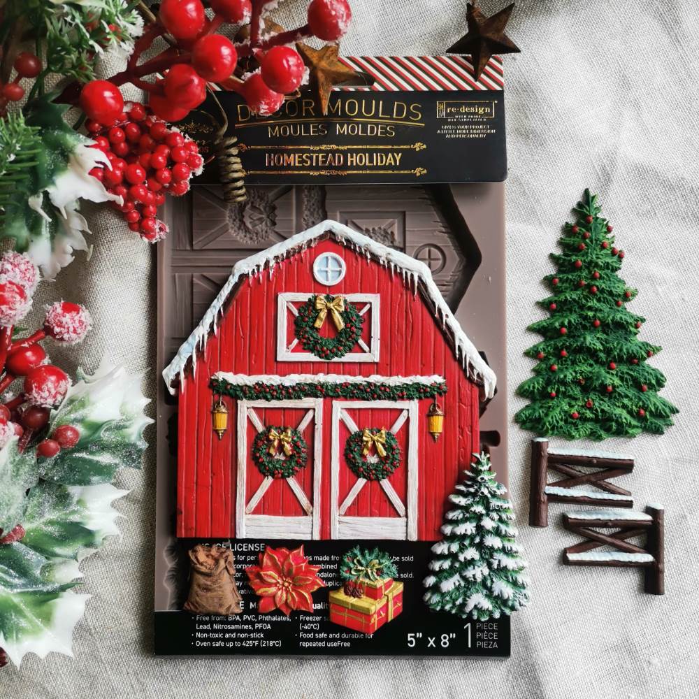 DECOR MOULDS® – HOMESTEAD HOLIDAY – 1 PC, 5″X8″X8MM