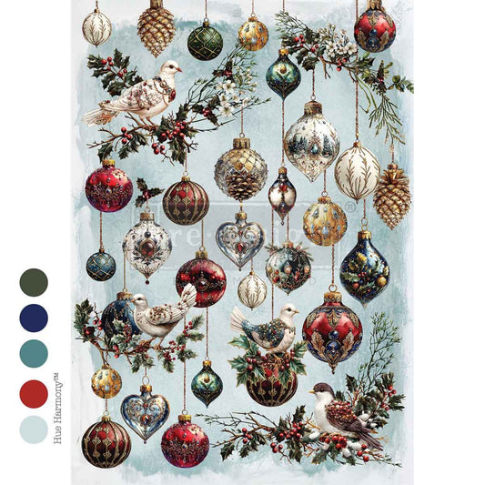 Jewel Of The Season - A4 Decoupage - Redesign Decor Tissue Paper ~ Decoupage Paper for Furniture 8.27″x11.69″