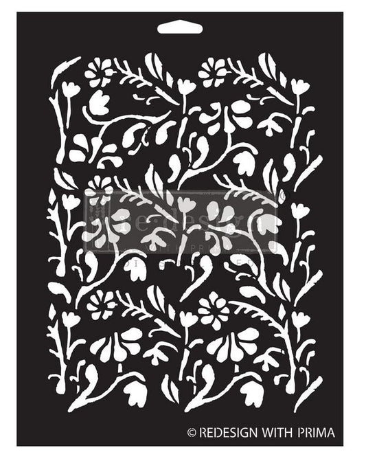 Little Meadow - Decor Stencils® – 1 pc, sheet size 9″x12″ Redesign with Prima
