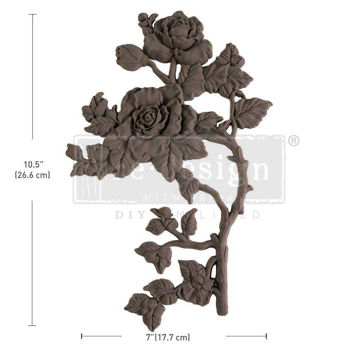 Decor Poly –  Lush Reverie (Right) – Redesigns with Prima - Prima Decor Poly - Decor Applique - Bendable Casting - Furniture makeover - Furniture Accent