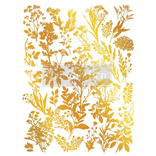 Décor Transfers® Gold Foil by Kacha – Luxe Foliage – 18″ × 24″