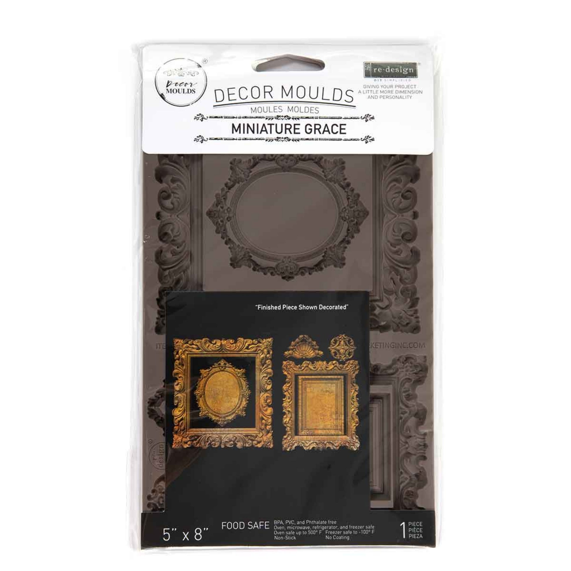Decor Moulds Miniature Grace silicone mold 5 x 8 inch by Redesign with Prima